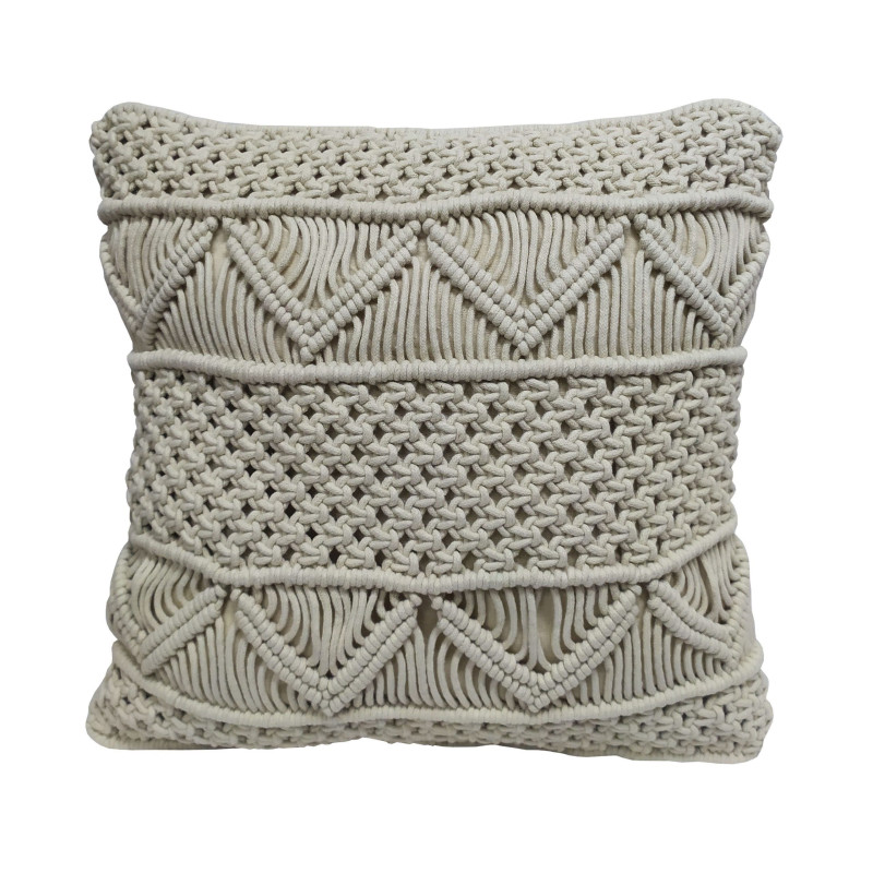Μαξιλάρι Διακοσμητικό Macrame ΚΟΜΒΟΣ 100% Βαμβάκι Natural 40x40 Μαξιλάρι Διακοσμητικό Macrame ΚΟΜΒΟΣ 100% Βαμβάκι Natural 40x40
