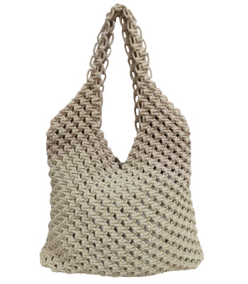 Τσάντα Macrame ΚΟΜΒΟΣ 100% Βαμβάκι Natural Plain 40x35 Τσάντα Macrame ΚΟΜΒΟΣ 100% Βαμβάκι Natural Plain 40x35