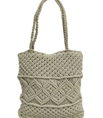 Τσάντα Macrame ΚΟΜΒΟΣ 100% Βαμβάκι Natural with zip 40x35 Τσάντα Macrame ΚΟΜΒΟΣ 100% Βαμβάκι Natural with zip 40x35