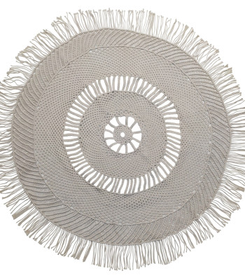 Χαλί Macrame ΚΟΜΒΟΣ Στρογγυλό 100% Cotton Natural Φ150 Χαλί Macrame ΚΟΜΒΟΣ Στρογγυλό 100% Cotton Natural Φ150