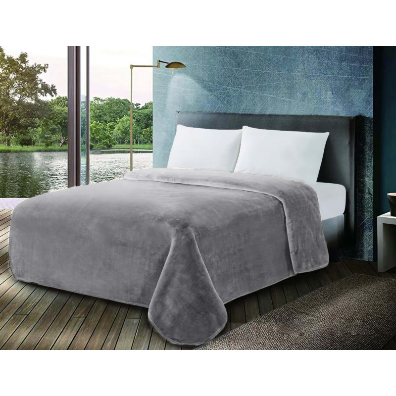 Κουβέρτα Βελουτέ 600gr Μονή 160x220 Frost Grey Κουβέρτα Βελουτέ 600gr Μονή 160x220 Frost Grey