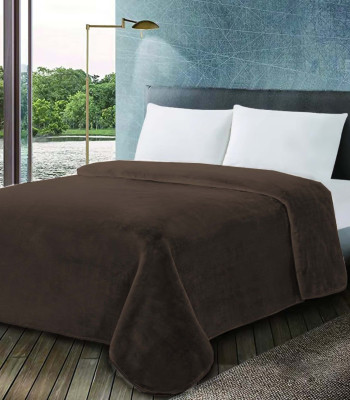 Κουβέρτα ΚΟΜΒΟΣ Βελουτέ 600gr Μονή 160x220 Coffee Quartz Κουβέρτα ΚΟΜΒΟΣ Βελουτέ 600gr Μονή 160x220 Coffee Quartz