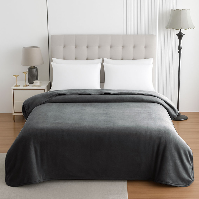 Κουβέρτα Le Blanc Βελουτέ 550gr Μονή 160x220 Grey Κουβέρτα Le Blanc Βελουτέ 550gr Μονή 160x220 Grey