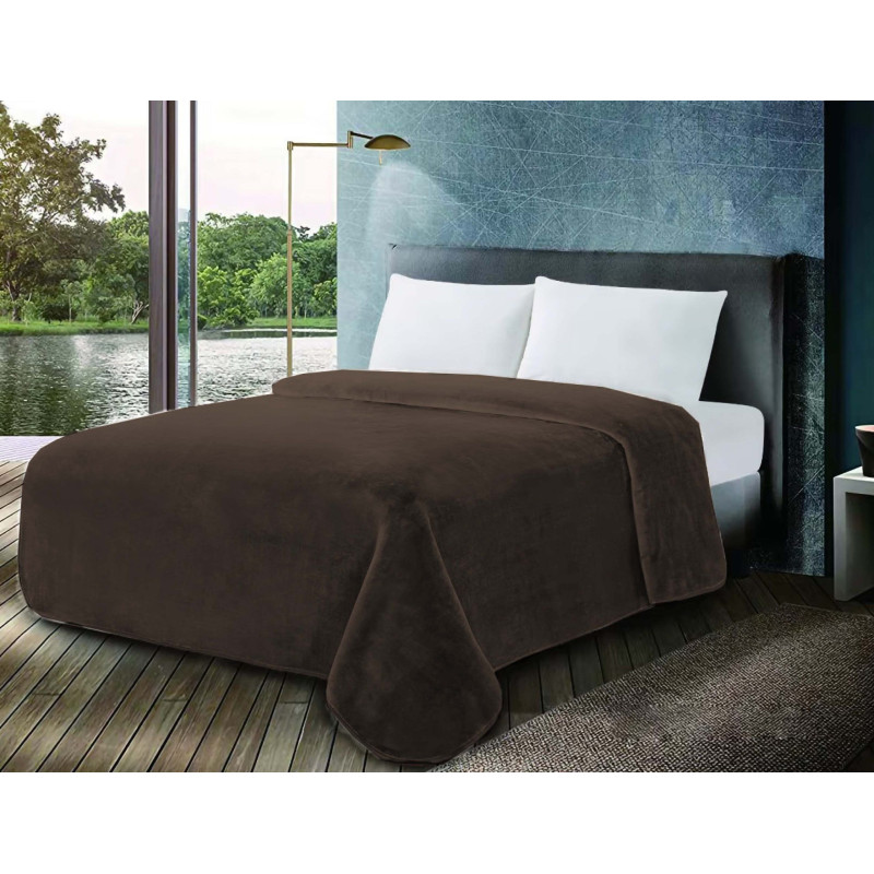 Κουβέρτα ΚΟΜΒΟΣ Βελουτέ 600gr Υπέρδιπλη 220x240 Coffee Quartz Κουβέρτα ΚΟΜΒΟΣ Βελουτέ 600gr Υπέρδιπλη 220x240 Coffee Quartz