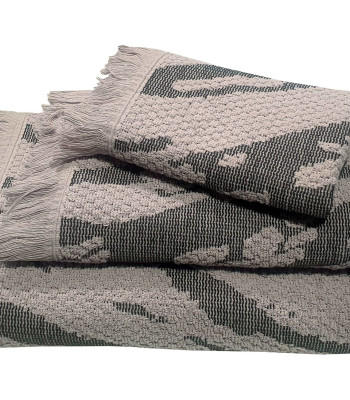 Πετσέτα Le Blanc Πεννιέ Ζακάρ 525gr/m2 NAXOS Grey Σώματος 70x140