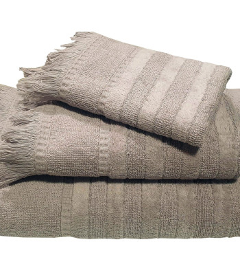 Πετσέτα Le Blanc Πεννιέ Ζακάρ 550gr/m2 PAROS Grey Σώματος 70x140