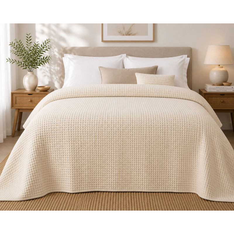 Κουβέρτα Πικέ Le Blanc Sanforized New Cotton Rich Υπέρδιπλη 230x250 Sand Κουβέρτα Πικέ Le Blanc Sanforized New Cotton Rich Υπέρδιπλη 230x250 Sand