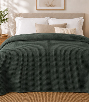 Κουβέρτα Πικέ Le Blanc Sanforized New Cotton Rich Υπέρδιπλη 230x250 Grey