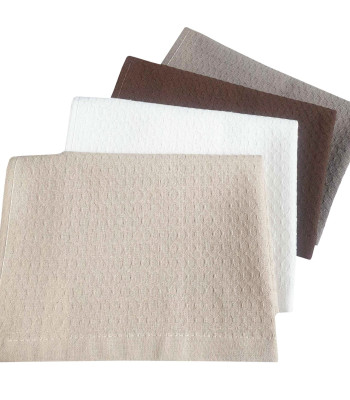 Σετ Ποτηρόπανα 4τεμ.ΚΟΜΒΟΣ Πικέ PLAIN 100% Cotton 40x60 Natural MIX