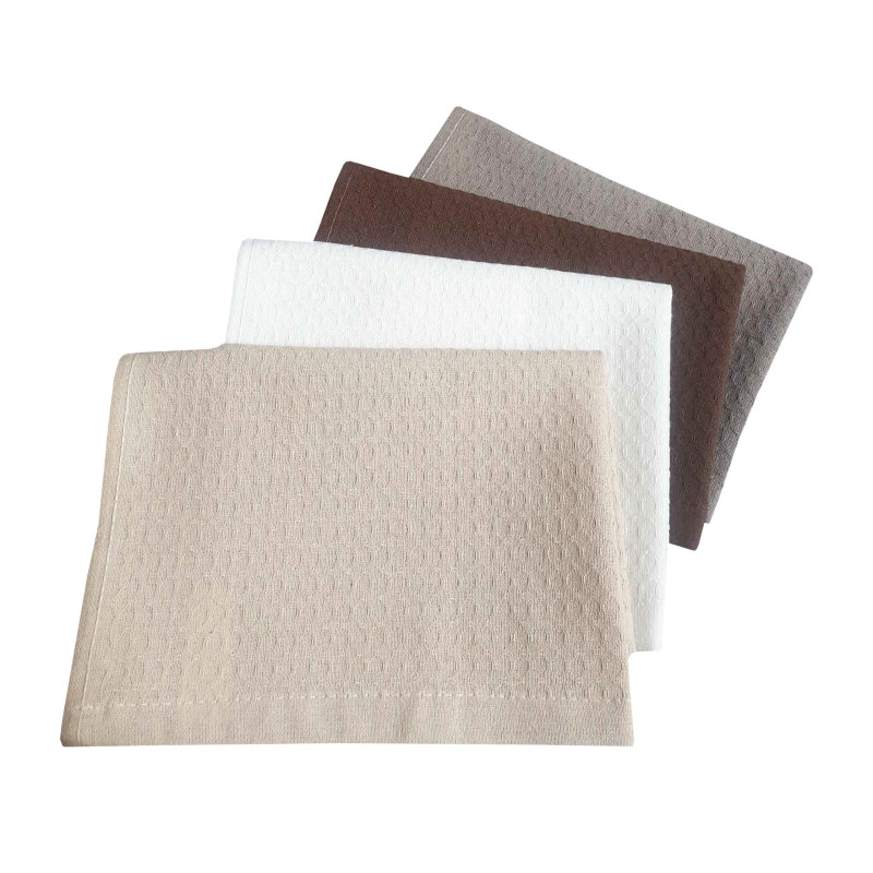 Σετ Ποτηρόπανα 4τεμ.ΚΟΜΒΟΣ Πικέ PLAIN 100% Cotton 40x60 Natural MIX