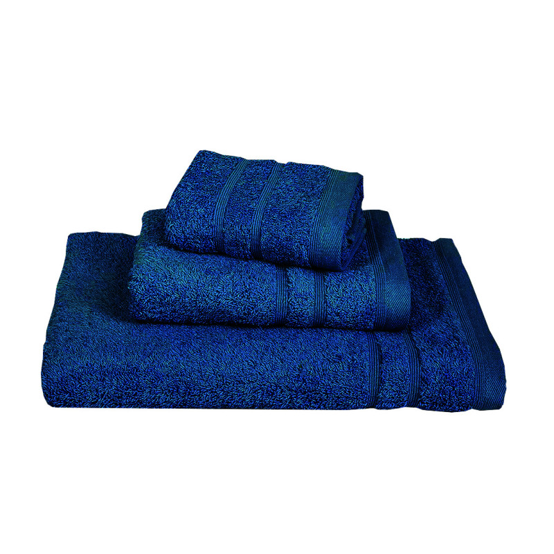 Πετσέτα ΚΟΜΒΟΣ Πεννιέ 500γρ/μ2 Blue Grey Χειρός 40x60