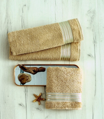 ΠΕΤΣΕΤΑ ΜΠΑΝΙΟΥ 70x140cm AMIRA BEIGE