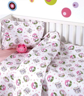 ΣΕΤ ΣΕΝΤΟΝΙΑ BEBE ΕΜΠΡΙΜΕ 120X160 -ELVIN PINK