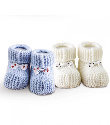 ΣΕΤ 2 ZEY. ΠΛΕΧΤΑ ΠΑΠΟΥΤΣΑΚΙΑ ΑΓΚΑΛΙΑΣ BABY SHOES Νο6