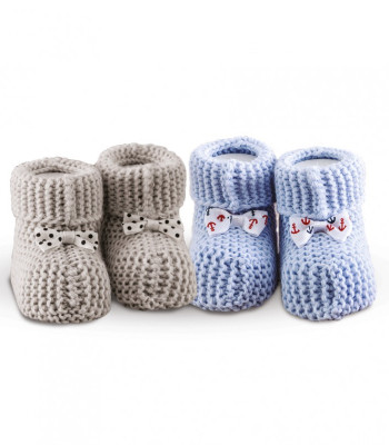 ΣΕΤ 2 ZEY. ΠΛΕΧΤΑ ΠΑΠΟΥΤΣΑΚΙΑ ΑΓΚΑΛΙΑΣ BABY SHOES Νο8