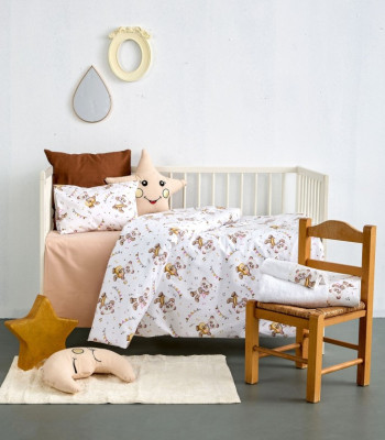 ΣΕΤ ΣΕΝΤΟΝΙΑ 120X160 BEBE  ΚΟΥΝΙΑΣ - MUSIC PINK