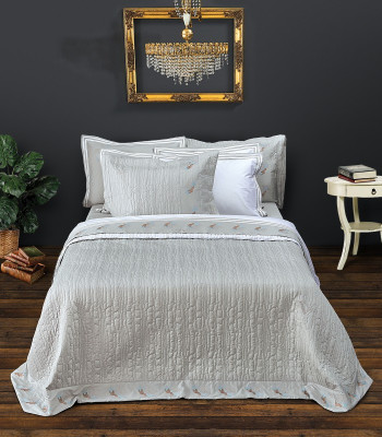 ΣΕΤ ΚΟΥΒΕΡΛΙ ΓΙΓΑΣ 240X260 +2 ΜΑΞ/ΚΕΣ-OXFORD-ROSSA GREY