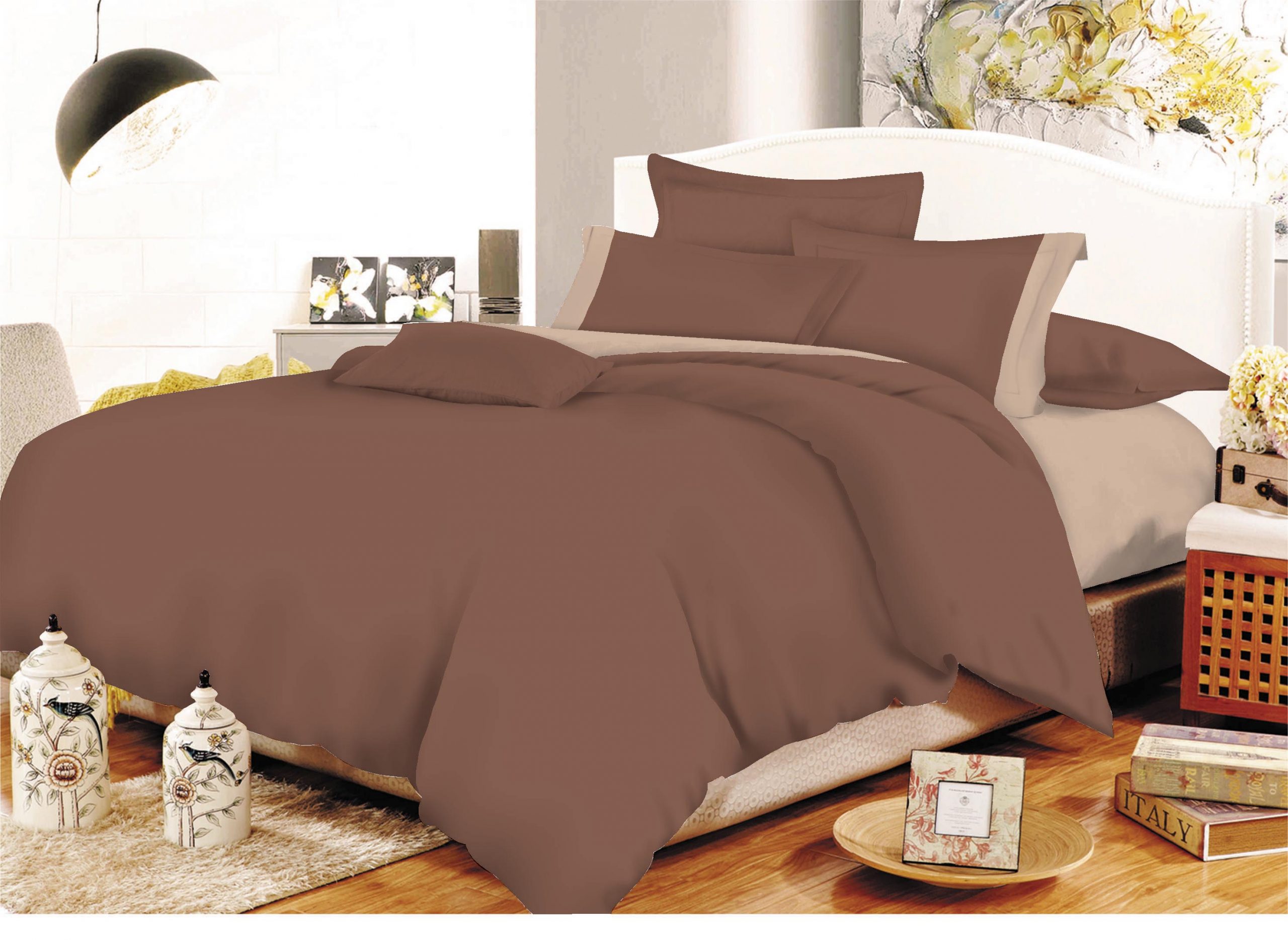 Σετ Σεντόνια ΚΟΜΒΟΣ Cotton Line Brown - Beige Μονόχρωμα με Φάσα Μονά 160x240 Σετ Σεντόνια ΚΟΜΒΟΣ Cotton Line Brown - Beige Μονόχρωμα με Φάσα Μονά 160x240