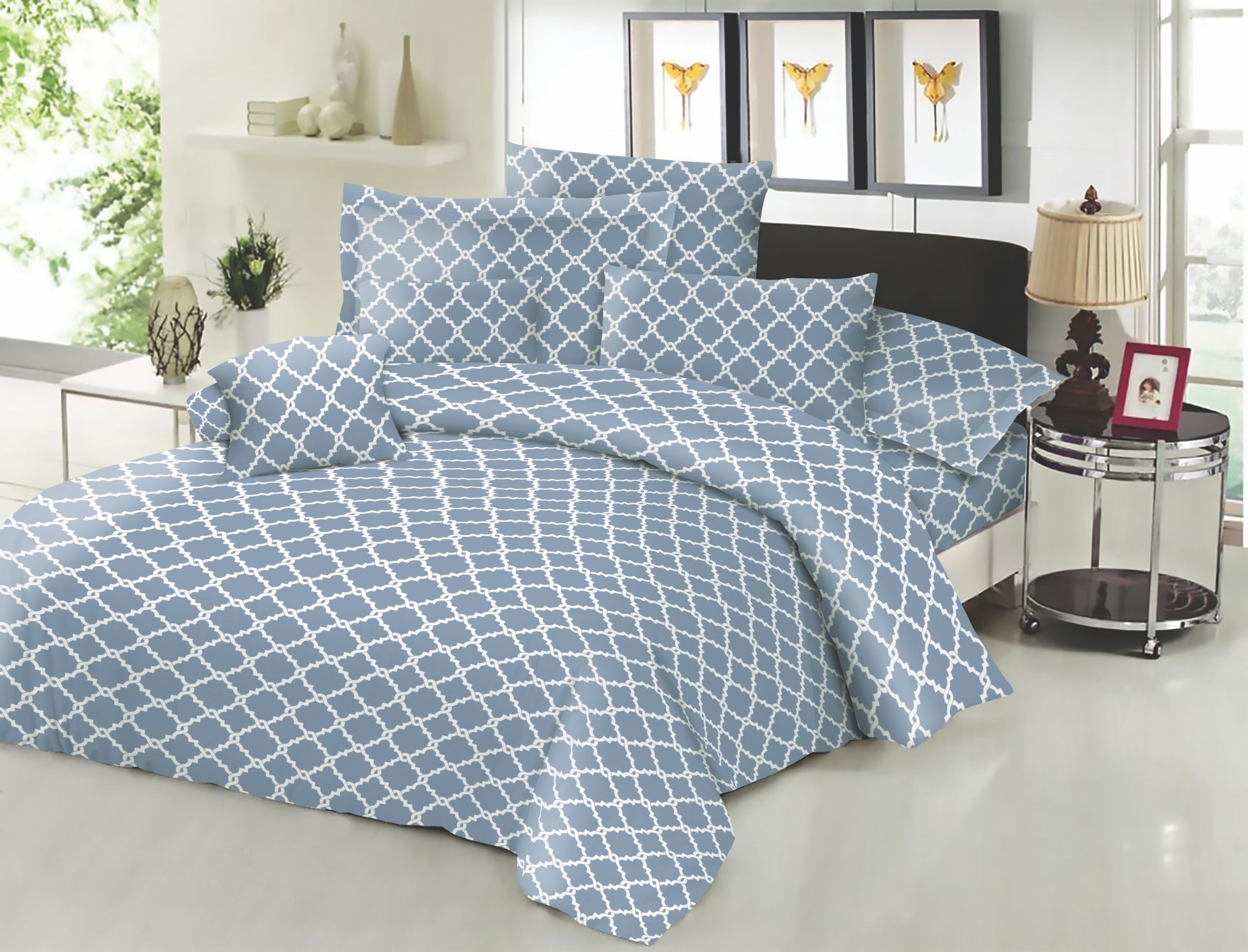 Ζεύγος μαξιλαροθήκες ΚΟΜΒΟΣ Cotton Line Printed Montana Sky Grey 50x70 Ζεύγος μαξιλαροθήκες ΚΟΜΒΟΣ Cotton Line Printed Montana Sky Grey 50x70