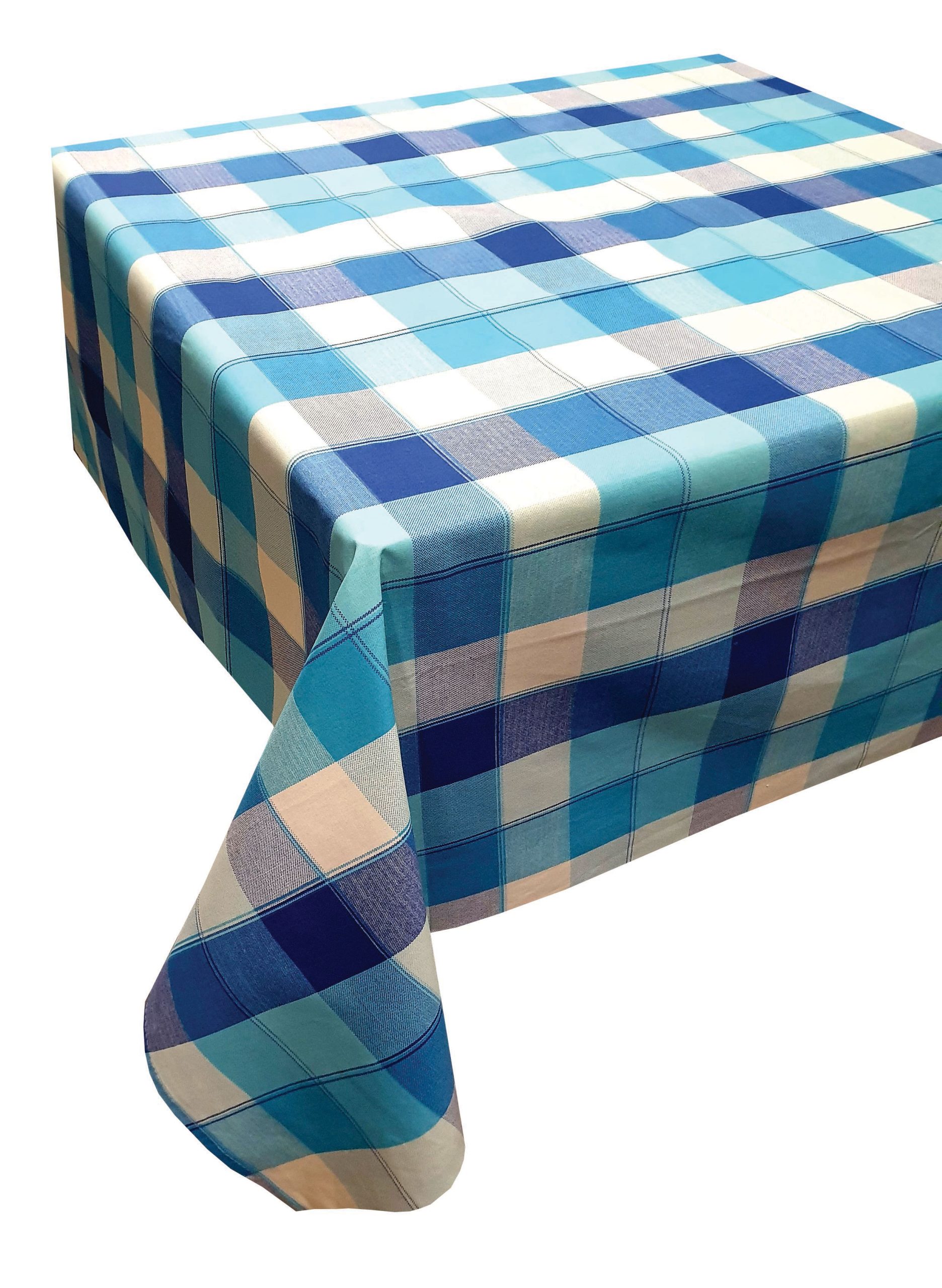 Τραπεζομάντηλο ΚΟΜΒΟΣ Καρό Polycotton Design-3 Turquoise 140x180 Τραπεζομάντηλο ΚΟΜΒΟΣ Καρό Polycotton Design-3 Turquoise 140x180