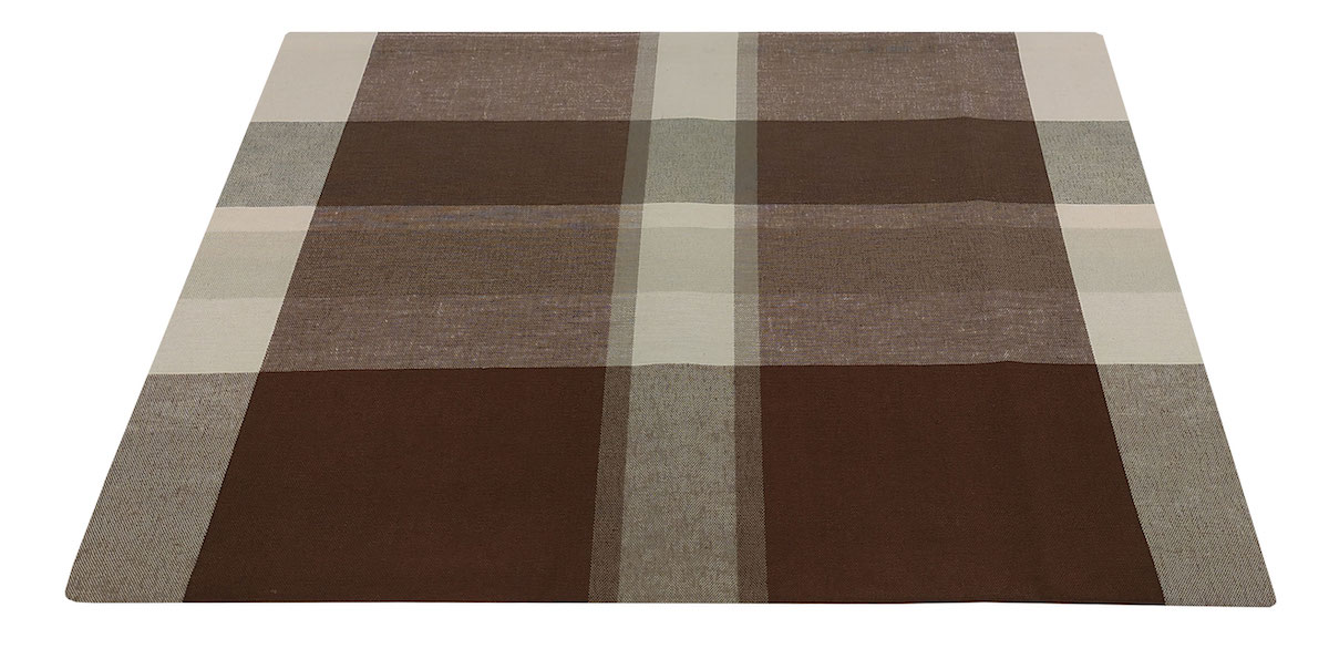 Τραπεζομάντηλο ΚΟΜΒΟΣ Λονέτα Υφαντό Καρό Brown-Beige 140x140 Τραπεζομάντηλο ΚΟΜΒΟΣ Λονέτα Υφαντό Καρό Brown-Beige 140x140