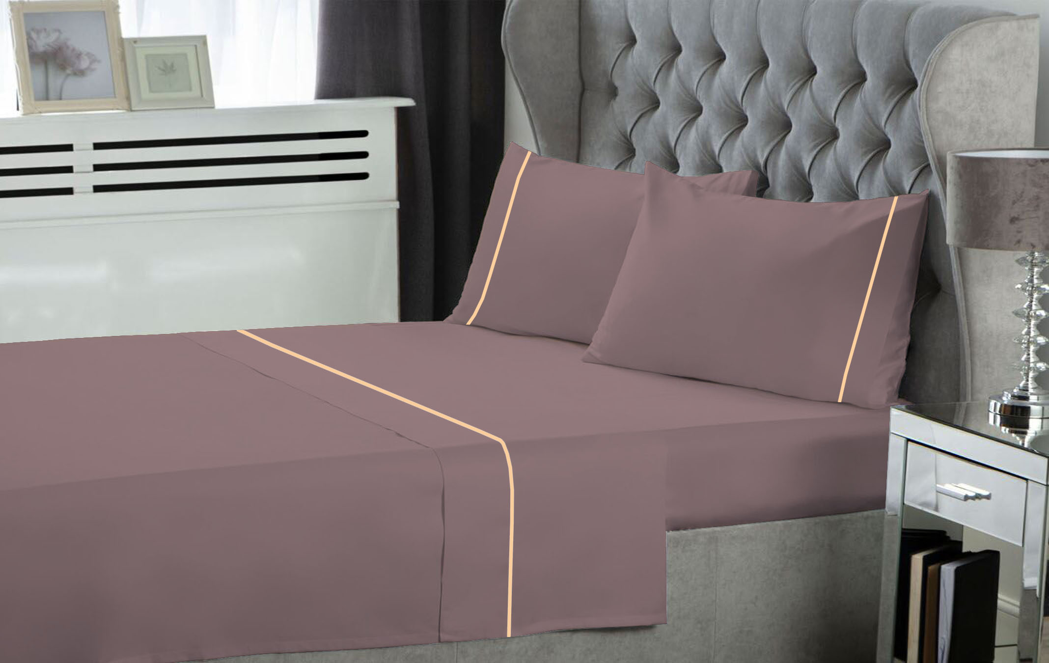 Σετ Σεντόνια Le Blanc Μονόχρωμα με Φυτίλι Polycotton 50/50 TC144 Wood Rose Μονά 170x270 Σετ Σεντόνια Le Blanc Μονόχρωμα με Φυτίλι Polycotton 50/50 TC144 Wood Rose Μονά 170x270