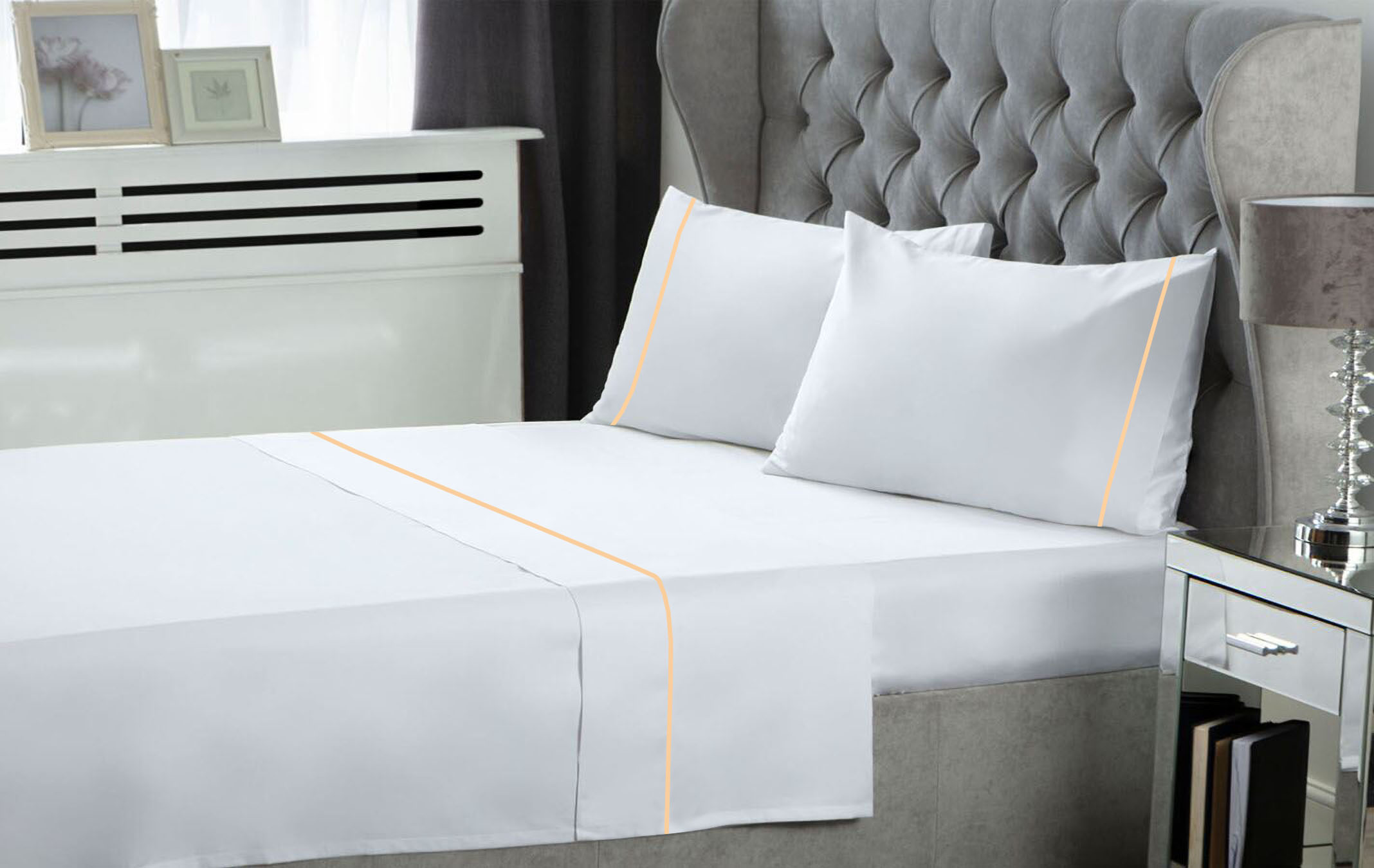 Σετ Σεντόνια LeBlanc Μονόχρωμα με Φυτίλι Polycotton 50/50 TC144 White Υπέρδιπλα 240x270 Σετ Σεντόνια LeBlanc Μονόχρωμα με Φυτίλι Polycotton 50/50 TC144 White Υπέρδιπλα 240x270