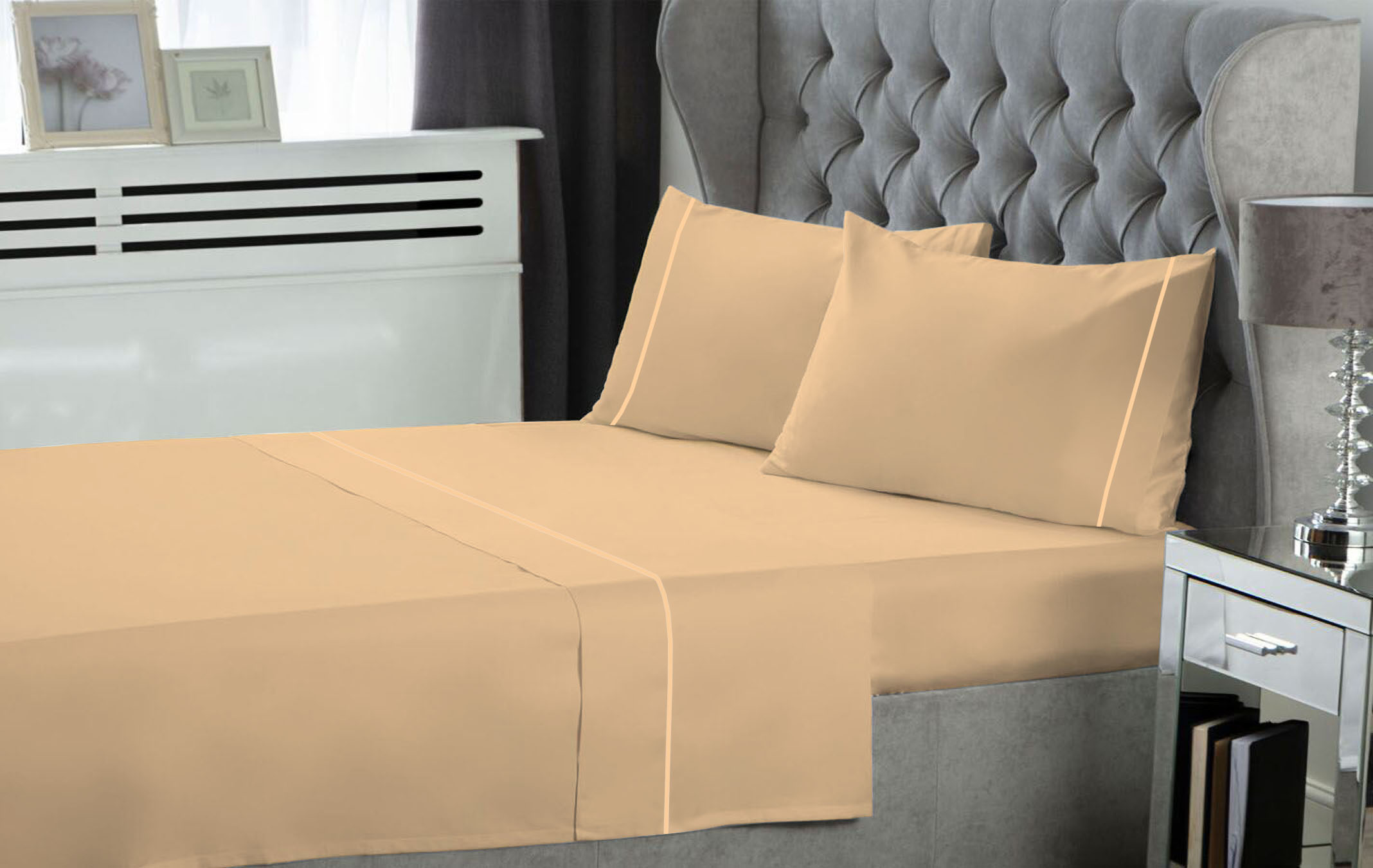 Σετ Σεντόνια LeBlanc Μονόχρωμα με Φυτίλι Polycotton 50/50 TC144 Sand Υπέρδιπλα με λάστιχο 160x200+35 Σετ Σεντόνια LeBlanc Μονόχρωμα με Φυτίλι Polycotton 50/50 TC144 Sand Υπέρδιπλα με λάστιχο 160x200+35