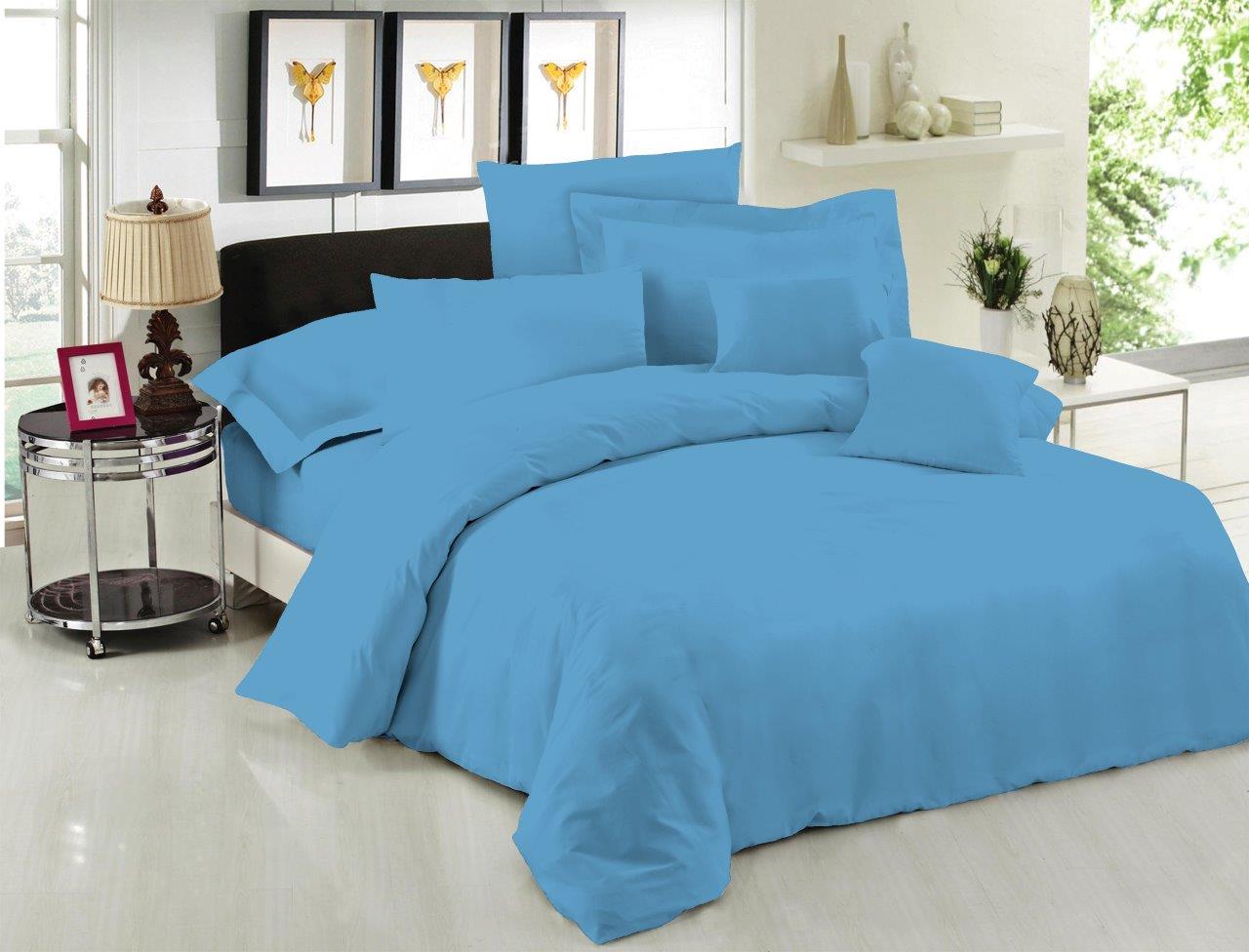 Σεντόνι Μεμονομένο LeBlanc Μονόχρωμο Polycotton 50/50 TC144 Blue Μονό 170x270 Σεντόνι Μεμονομένο LeBlanc Μονόχρωμο Polycotton 50/50 TC144 Blue Μονό 170x270