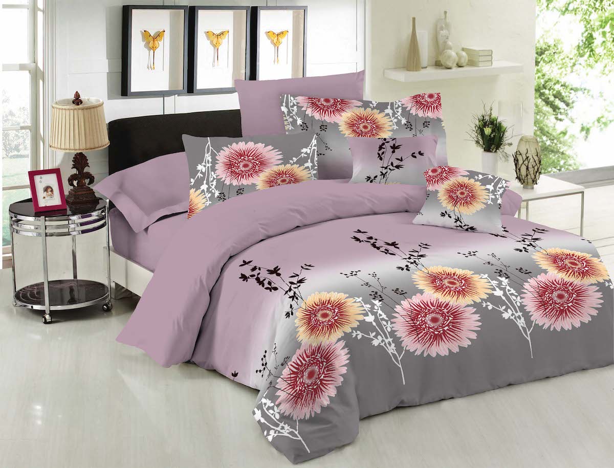 Σετ Πάπλωμα Le Blanc Premium Cotton 100% Chrysanthemum Lilac Μονό 160x240 Σετ Πάπλωμα Le Blanc Premium Cotton 100% Chrysanthemum Lilac Μονό 160x240