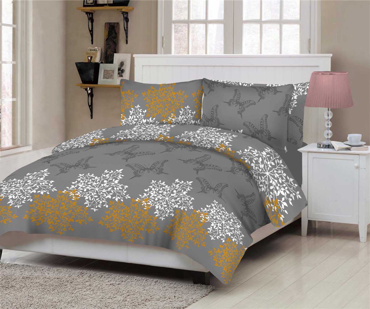 Σετ Κουβερλί Le Blanc Premium Butterfly Grey Υπέρδιπλο 220x240 Σετ Κουβερλί Le Blanc Premium Butterfly Grey Υπέρδιπλο 220x240