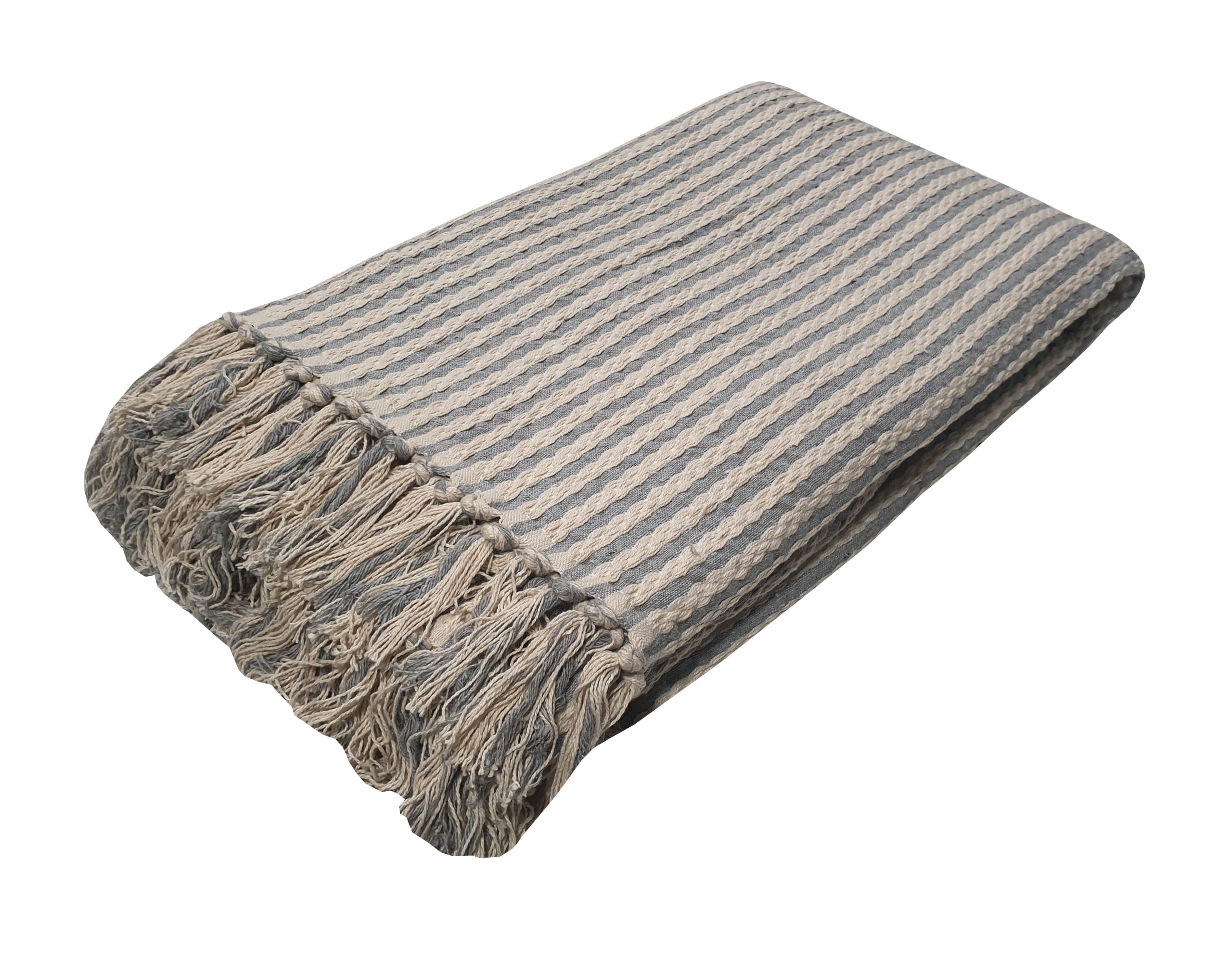 Ριχτάρι Υφαντό ΚΟΜΒΟΣ Βαμβακερό Ινδίας 3Θ Natural - Light Grey 180x300 Ριχτάρι Υφαντό ΚΟΜΒΟΣ Βαμβακερό Ινδίας 3Θ Natural - Light Grey 180x300