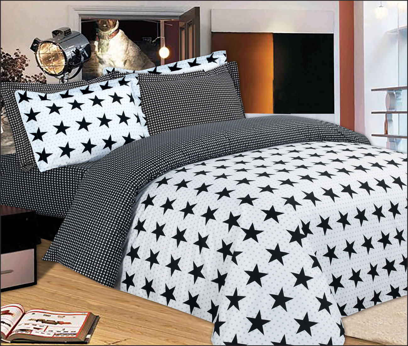 Σετ Πάπλωμα Le Blanc Premium Υπέρδιπλο Star Oxford 220x240 Σετ Πάπλωμα Le Blanc Premium Υπέρδιπλο Star Oxford 220x240