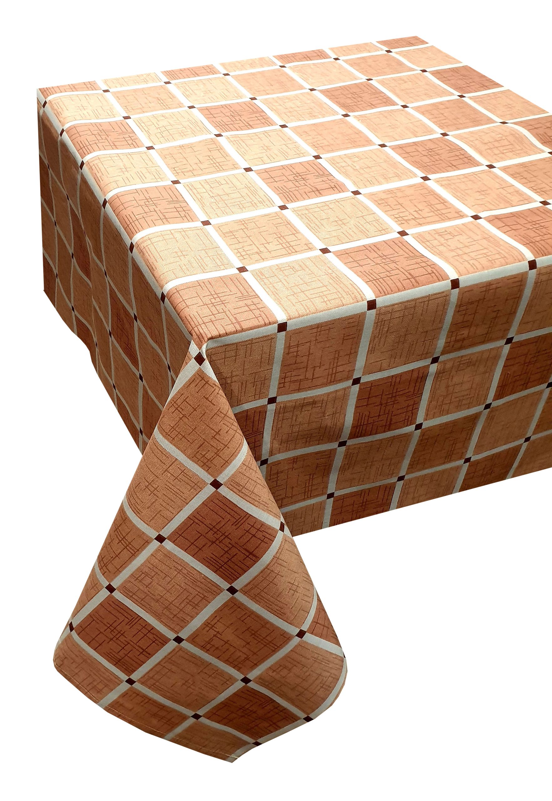 Τραπεζομάντηλο ΚΟΜΒΟΣ Καρό Polycotton Design-2 Beige 140x140 Τραπεζομάντηλο ΚΟΜΒΟΣ Καρό Polycotton Design-2 Beige 140x140